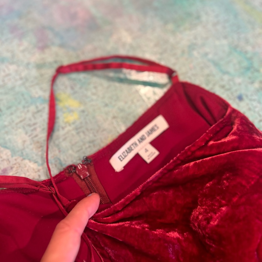 Wine 🍷 Crushed Velvet Slip Dress - Picture 10 of 14